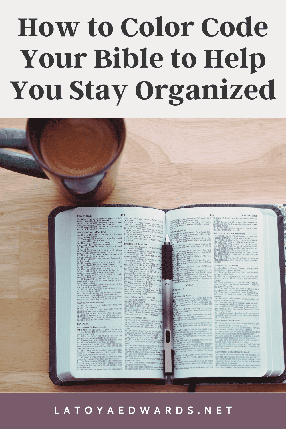Do you need help organizing your notes for bible study? Learn how to color code your bible so that you can go deeper in the word and grow closer to God. Highlighting your bible is a great bible study method for beginners and so easy to get started for everyone.