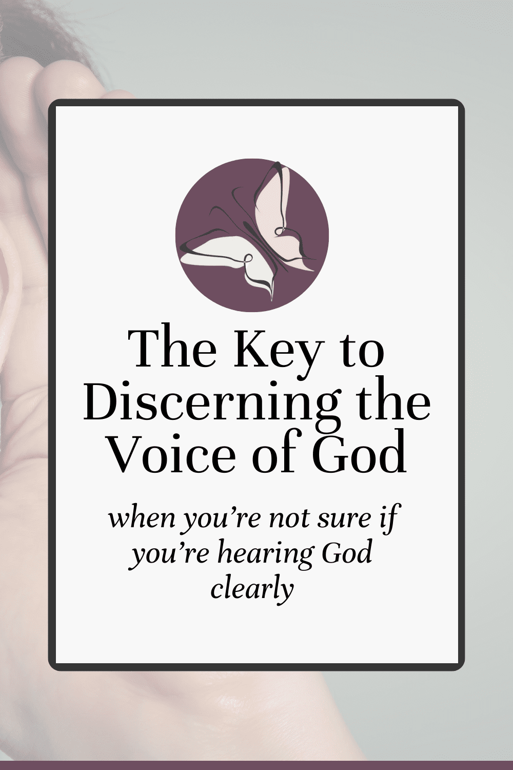 Are you tired of wondering if you're hearing God's voice or just your own thoughts? Learn the different kinds of voices you might hear plus how to hear God's voice and be confident about it.