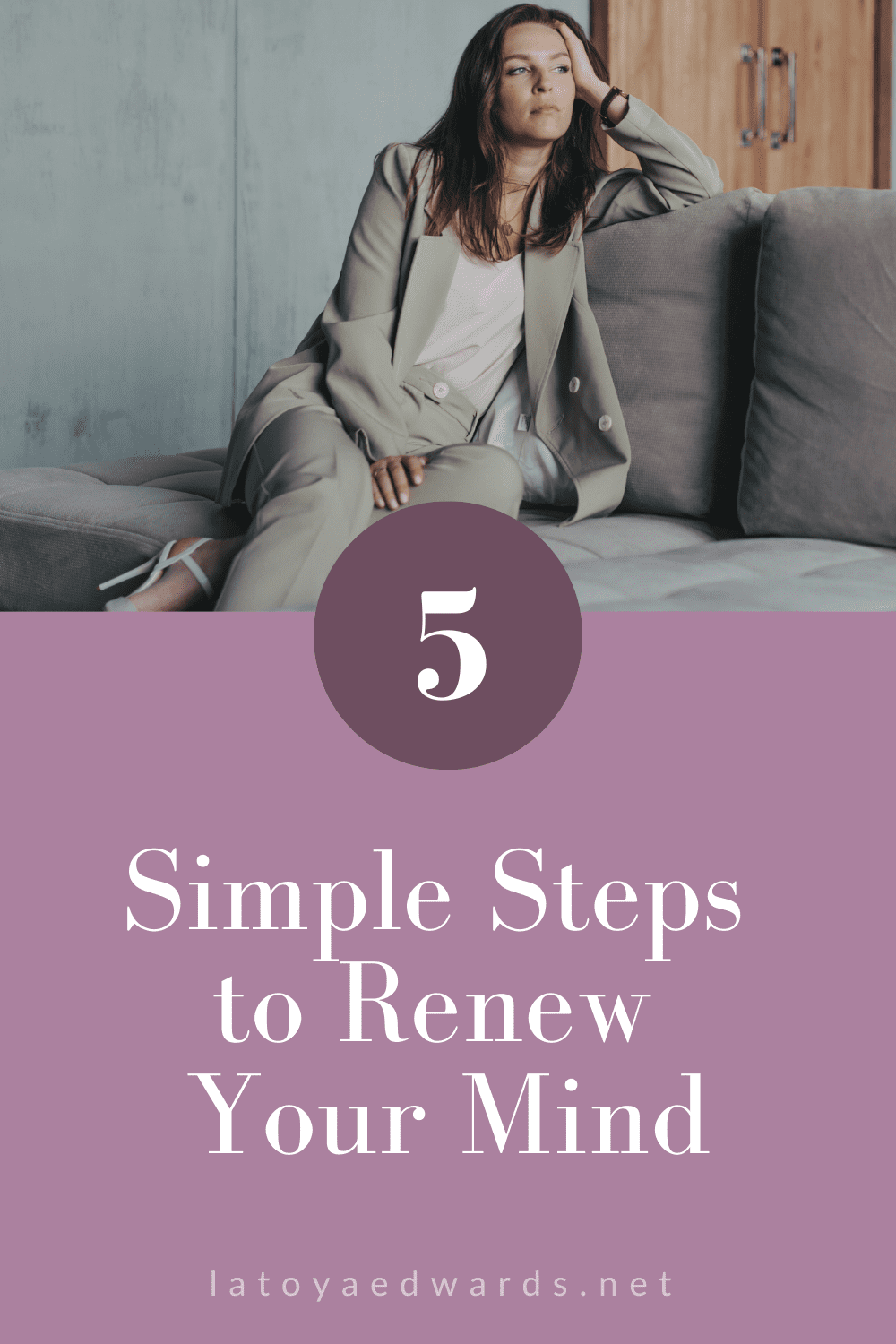 Are you ready learn how to manage your emotions and control negative thoughts? Learn the 5 steps to renewing your mind and taking your thoughts captive so you can change your Christian mindset and find peace during hard times.