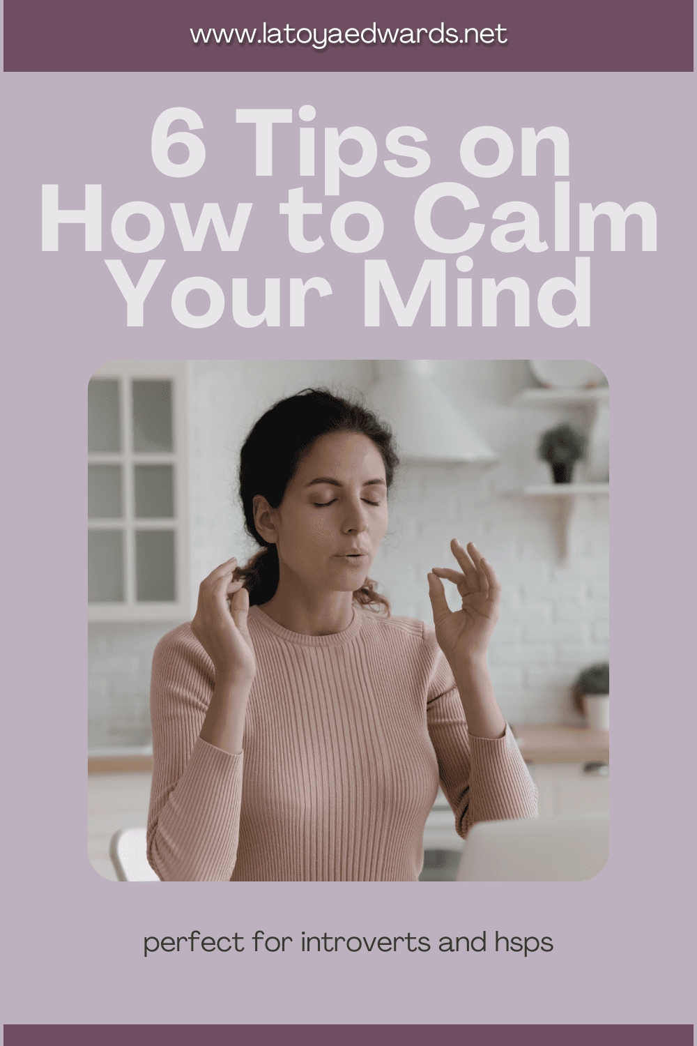 Are you looking for ways to calm your thoughts? Learn 6 practical examples of how to clear your mind of negative thoughts. Introverted thinking goes deep but that can sometimes lead down the road to overthinking and highly sensitive person burnout. If you're looking for some helpful mindfulness activities visit the full blog post to read more.